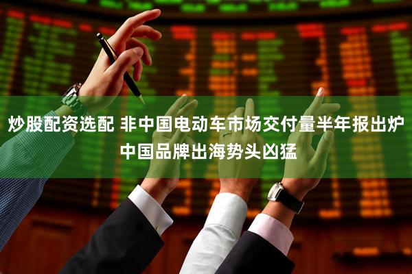 炒股配资选配 非中国电动车市场交付量半年报出炉 中国品牌出海势头凶猛